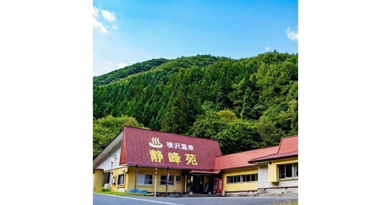 【ふるさと納税】横沢温泉静峰苑「1泊3食付きペア宿泊券」+木の博物館チケット1名様【1097169】