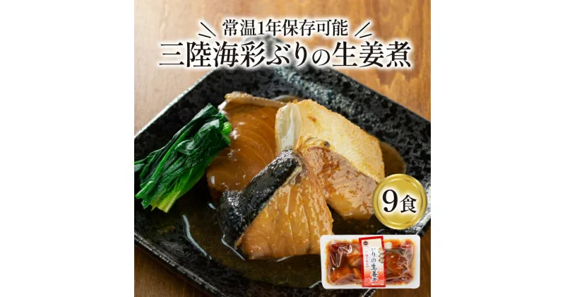 【ふるさと納税】 ぶり 生姜煮 130g×9個 鰤 ブリ 海鮮 魚貝類 魚介類 魚 生姜 しょうが 惣菜 ご飯のおとも 惣菜レトルト 常備食 常温保存 防災 電子レンジ 簡単調理 手軽 三陸 岩手県 大船渡市