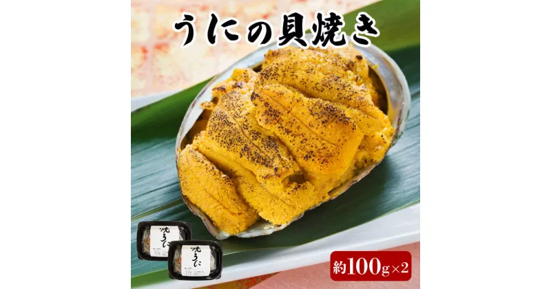 【ふるさと納税】 うにの貝焼き 200g 100g × 2個 焼きウニ ムラサキウニ うに ウニ 雲丹 寿司 Sea urchin ごはん 夕飯 おかず おつまみ 晩酌 米 丼 海産物 海鮮 魚介 魚介類 大船渡 三陸 岩手県 国産