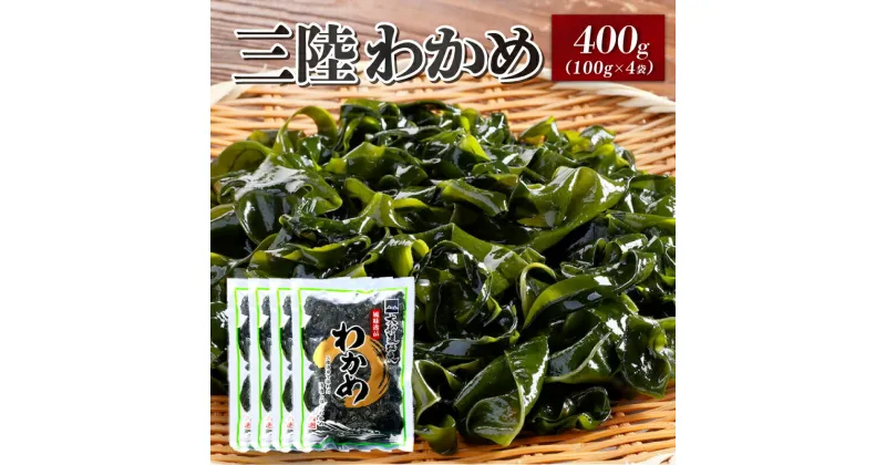 【ふるさと納税】 わかめ 400g ( 100g × 4袋 ) 湯通し塩蔵わかめ ワカメ 海鮮 海藻 魚貝類 魚介類 小分け みそ汁 スープ 酢の物 三陸産 岩手県 大船渡市