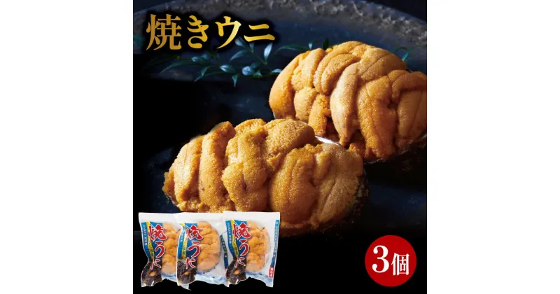 【ふるさと納税】 焼うに 3個 三陸産 雲丹 冷凍 焼きウニ 無添加 天然 魚貝類 ウニ うに 加工品 惣菜 ご飯のお供 おつまみ おかず 夕飯 大船渡市 岩手県 2000円 2万円