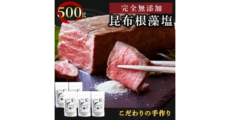 【ふるさと納税】 【 完全無添加 昆布根藻塩 100g×5袋 】 塩 ミネラル 昆布 だし 出汁 無添加 調味料 ギフト 贈り物 フコイダン セルロース アルギン酸 10000円 1万円