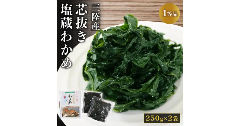 【ふるさと納税】 芯抜き 塩蔵 わかめ 250g×2袋 海鮮 海藻 魚貝類 魚介類 みそ汁 スープ 酢の物 小分け 三陸産 岩手県 大船渡市