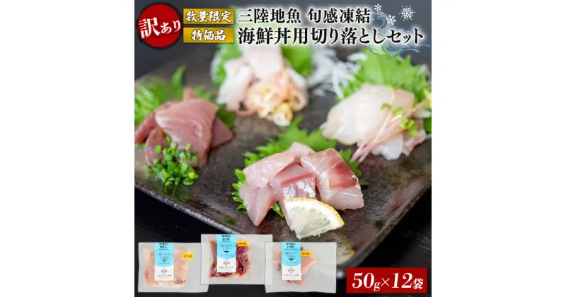 【ふるさと納税】 訳あり 刺身 切り落とし 50g×12袋 海鮮 魚貝類 魚介類 刺し身 旬の刺身 小分け 手軽 簡単 冷凍 三陸産 岩手県 大船渡市