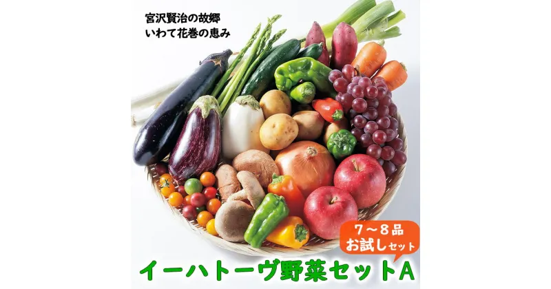 【ふるさと納税】いわて花巻産 イーハトーヴ野菜A お試しセット (7〜8品) 旬 野菜 果物 お楽しみ 詰め合わせ