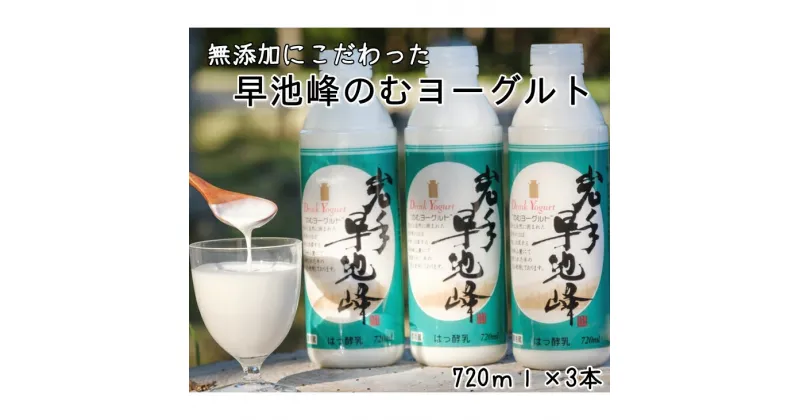 【ふるさと納税】岩手早池峰 のむ ヨーグルト 720ml×3本セット ギフト 生きた乳酸菌 免疫力 アップ 保存料不使用 父の日 母の日 ギフト お中元 お歳暮