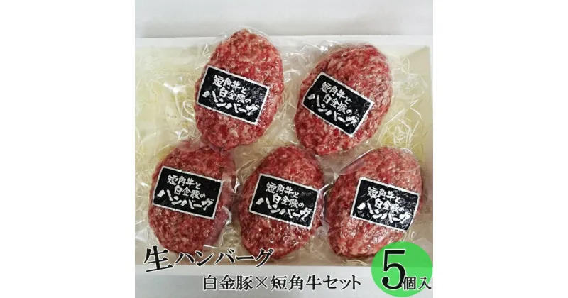 【ふるさと納税】白金豚と短角牛の生ハンバーグセット 豚肉 ブランド肉