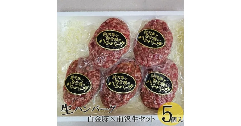 【ふるさと納税】白金豚と前沢牛の生ハンバーグセット 豚肉 ブランド肉