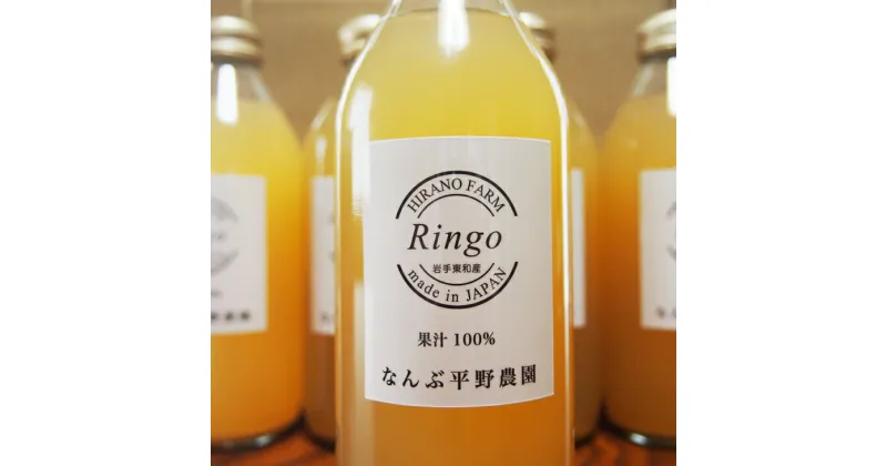 【ふるさと納税】新鮮なうちに絞った果汁100％りんごジュース 350ml×5本セット《なんぶ平野農園》