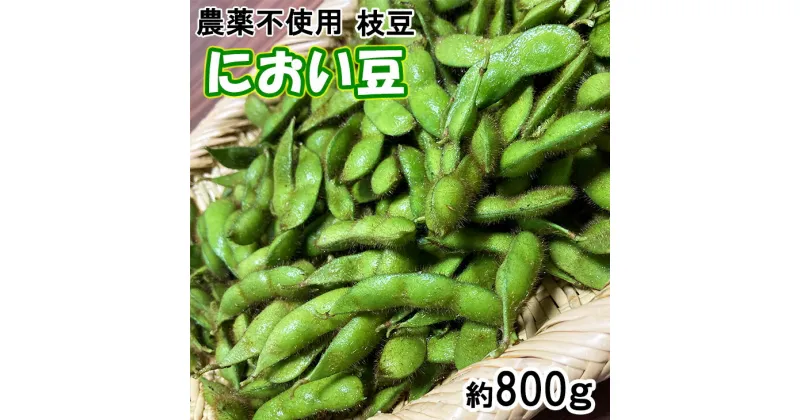 【ふるさと納税】農薬不使用 におい豆（枝豆）800g