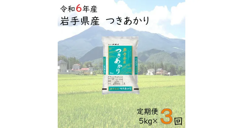 【ふるさと納税】【3ヶ月定期便】令和6年産 岩手県産つきあかり 5kg ふるさと納税 米 定期便 お米