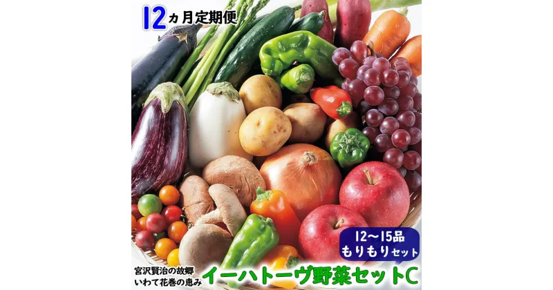 【ふるさと納税】《定期便12ヶ月》 ふるさと納税 野菜 定期便 イーハトーヴ野菜C もりもりセット 12回(12〜15品) 詰め合わせ 旬 冷蔵