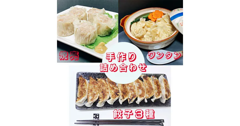 【ふるさと納税】カスイ 手作り 餃子3種・焼売・ワンタン詰合せセット（5種類）