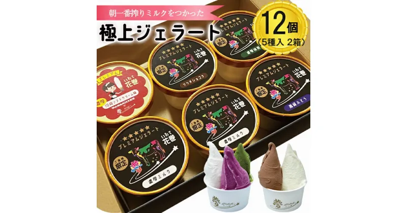 【ふるさと納税】花巻発！極上ジェラート12個セット 120ml×5種類 厳選 アイス ジェラート スイーツ